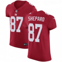 Mens Nike New York Giants 87 Sterling Shepard Red Alternate Vapor Untouchable Elite Player NFL Jersey