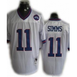 New York Giants 11 Phil Simms throwback white jerseys