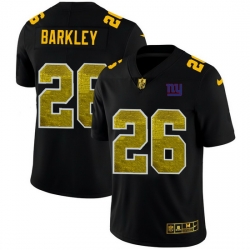 New York Giants 26 Saquon Barkley Men Black Nike Golden Sequin Vapor Limited NFL Jersey