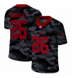 New York Giants 26 Saquon Barkley Men Nike 2020 Black CAMO Red Vapor Untouchable Limited Stitched NFL Jersey