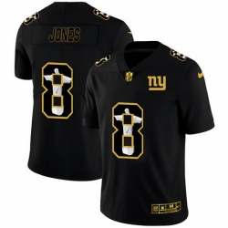 New York Giants 8 Daniel Jones Men Nike Carbon Black Vapor Cristo Redentor Limited NFL Jersey