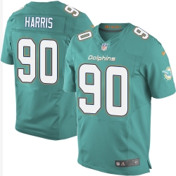 Nike Dolphins #90 Charles Harris Aqua Green Team Color Mens Stitched NFL New Elite Jersey