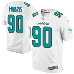 Nike Dolphins #90 Charles Harris White Mens Stitched NFL New Elite Jersey