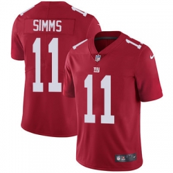 Nike Giants #11 Phil Simms Red Alternate Mens Stitched NFL Vapor Untouchable Limited Jersey