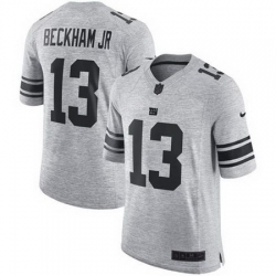 Nike Giants #13 Odell Beckham Jr Gray Mens Stitched NFL Limited Gridiron Gray II Jersey