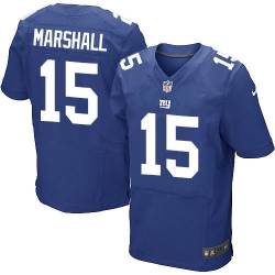 Nike Giants #15 Brandon Marshall Royal Blue Team Color Men's Stitched NFL Elite Jersey