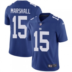 Nike Giants #15 Brandon Marshall Royal Blue Team Color Mens Stitched NFL Vapor Untouchable Limited Jersey