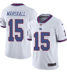Nike Giants #15 Brandon Marshall White Men's Stitched NFL Limited Rush Jersey