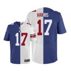 Nike Giants #17 Dwayne Harris Royal Blue White Mens Stitched NFL Elite Split Jersey