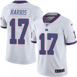 Nike Giants #17 Dwayne Harris White Mens Stitched NFL Limited Rush Jersey