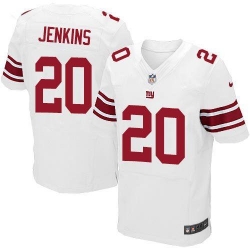 Nike Giants #20 Janoris Jenkins White Mens Stitched NFL Elite Jersey