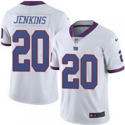 Nike Giants #20 Janoris Jenkins White Mens Stitched NFL Limited Rush Jersey