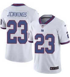 Nike Giants #23 Rashad Jennings White Mens Stitched NFL Limited Rush Jersey