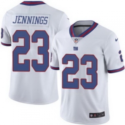 Nike Giants #23 Rashad Jennings White Mens Stitched NFL Limited Rush Jersey