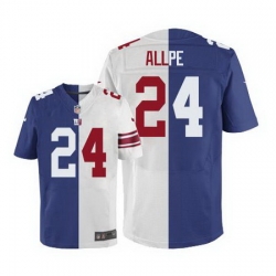Nike Giants #24 Eli Apple Royal Blue White Men Stitched NFL Elite Split Jersey