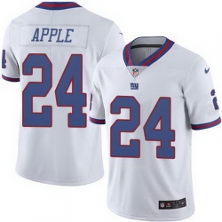Nike Giants #24 Eli Apple White Mens Stitched NFL Limited Rush Jersey