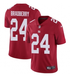 Nike Giants 24 James Bradberry Red Alternate Men Stitched NFL Vapor Untouchable Limited Jersey