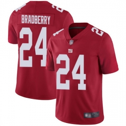 Nike Giants 24 James Bradberry Red Men Stitched NFL Limited Inverted Legend Jersey