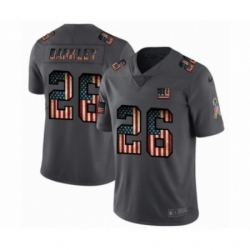 Nike Giants 26 Saquon Barkley 2019 Salute To Service USA Flag Fashion Limited Jersey