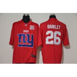 Nike Giants 26 Saquon Barkley Red Team Big Logo Number Vapor Untouchable Limited Jersey