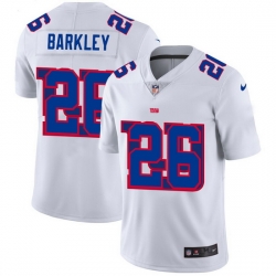 Nike Giants 26 Saquon Barkley White Shadow Logo Limited Jersey
