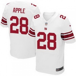Nike Giants #28 Eli Apple White Mens Stitched NFL Elite Jersey