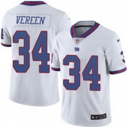 Nike Giants #34 Shane Vereen White Mens Stitched NFL Limited Rush Jersey