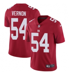 Nike Giants #54 Olivier Vernon Red Alternate Mens Stitched NFL Vapor Untouchable Limited Jersey