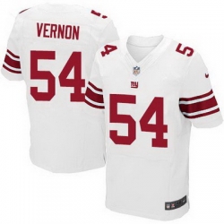 Nike Giants #54 Olivier Vernon White Mens Stitched NFL Elite Jersey