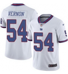 Nike Giants #54 Olivier Vernon White Mens Stitched NFL Limited Rush Jersey