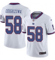 Nike Giants #58 Owa Odighizuwa White Mens Stitched NFL Limited Rush Jersey