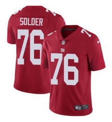 Nike Giants #76 Nate Solder Red Alternate Mens Stitched NFL Vapor Untouchable Limited Jersey