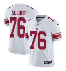 Nike Giants #76 Nate Solder White Mens Stitched NFL Vapor Untouchable Limited Jersey
