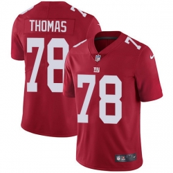 Nike Giants 78 Andrew Thomas Red Alternate Men Stitched NFL Vapor Untouchable Limited Jersey