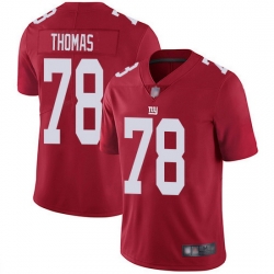 Nike Giants 78 Andrew Thomas Red Men Stitched NFL Limited Inverted Legend Jersey