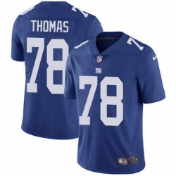 Nike Giants 78 Andrew Thomas Royal Blue Team Color Men Stitched NFL Vapor Untouchable Limited Jersey