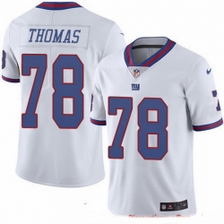 Nike Giants 78 Andrew Thomas White Men Stitched NFL Limited Rush Jersey