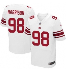 Nike Giants #98 Damon Harrison White Mens Stitched NFL Elite Jersey