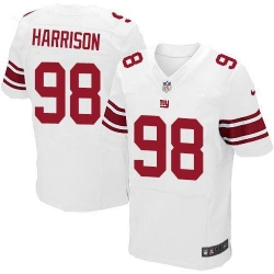 Nike Giants #98 Damon Harrison White Mens Stitched NFL Elite Jersey