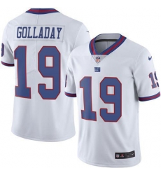Nike New York Giants 19 Kenny Golladay White Men Stitched NFL Limited Rush Jersey
