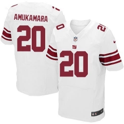 Nike New York Giants #20 Prince Amukamara White Men 27s Stitched NFL Elite Jersey