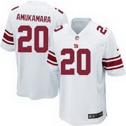 Nike New York Giants #20 Prince Amukamara White Mens Stitched NFL Elite Jersey