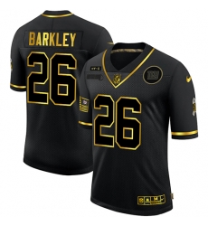 Nike New York Giants 26 Saquon Barkley Black Gold 2020 Salute To Service Limited Jersey