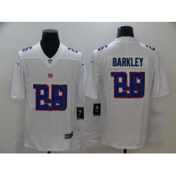 Nike New York Giants 26 Saquon Barkley White Shadow Logo Limited Jersey