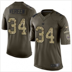 Nike New York Giants #34 Shane Vereen Green Men 27s Stitched NFL Limited Salute to Service Jersey