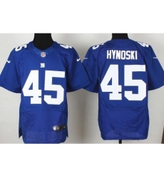 Nike New York Giants 45 Henry Hynoski Blue Elite NFL Jersey