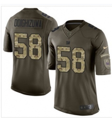 Nike New York Giants #58 Owa Odighizuwa Green Men 27s Stitched NFL Limited Salute to Service Jersey