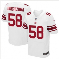 Nike New York Giants #58 Owa Odighizuwa White Mens Stitched NFL Elite Jersey