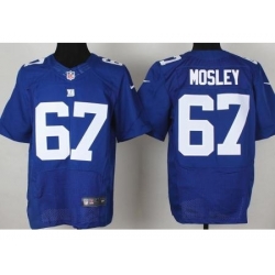 Nike New York Giants 67 Brandon Mosley Blue Elite NFL Jersey