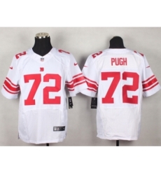 Nike New York Giants 72 Justin Pugh white Elite NFL Jersey